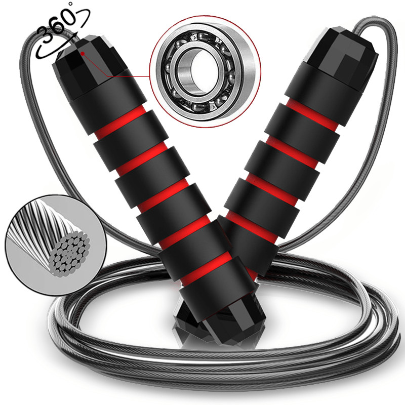 Fitness Adjustable Jump Rope, Workout Jump Rope, Tangle-Free Fast Jump Rope, Ball Bearing Swivels fo