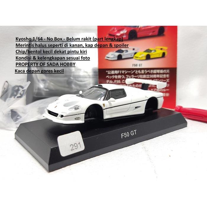 Kyosho Diecast Ferrari F50 GT White Putih 1/64 No Box Dcast