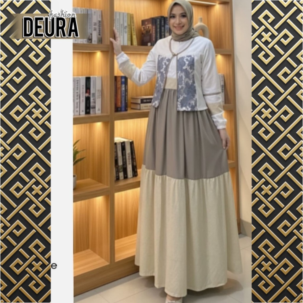 DEURA FASHION - Set Gamis Wanita Deura SD-505 / Gamis Deura Terbaru / Gamis Deura Original