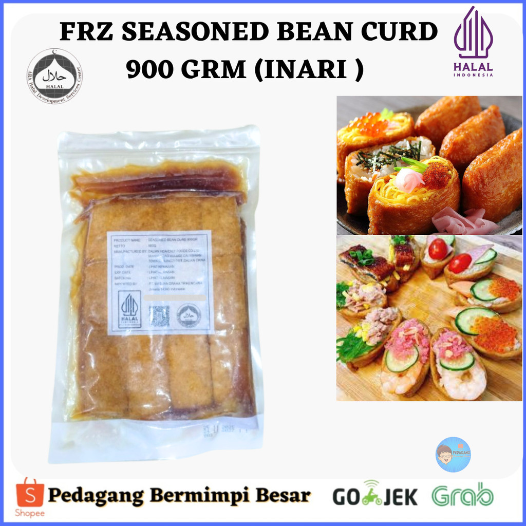 [PBB] FRZ Seasoned Bean Curd Inari 900gr / Inari Sushi Jepang / Kulit Tahu Manis Sushi / Aburaage Se