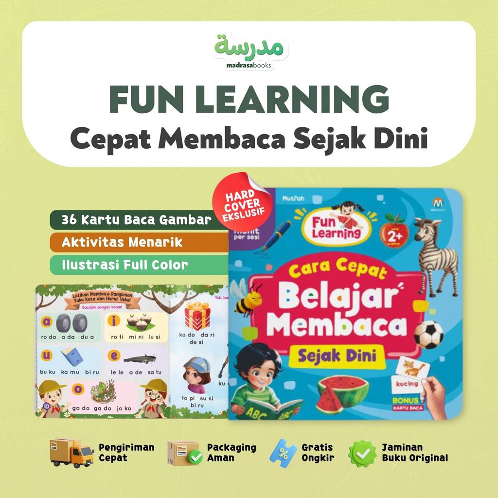 Ziyadbooks - Buku Anak Lancar Membaca - Cara Cepat Belajar Membaca Sejak Dini - Fun Learning untuk A