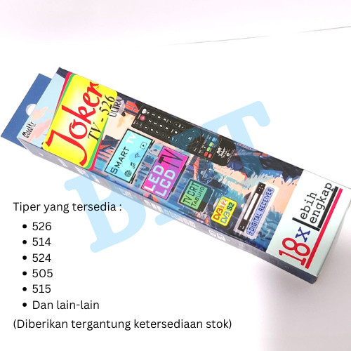 REMOT TV JOKER 512 _____ REMOT TV JOKER MULTI untuk TV TABUNG & LCD