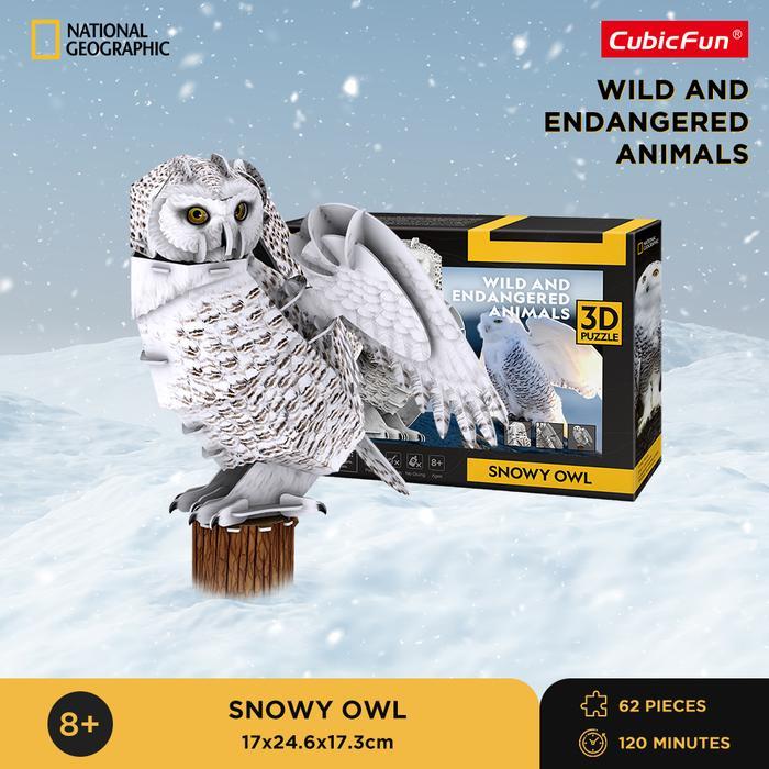 CUBICFUN National Geographic Snowy Owl - 3D Puzzle