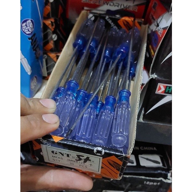 Paket Usaha GNT  Obeng Radio Kembang + 3 1 lusin 12 pcs 1 dus