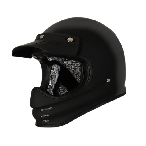 ORIGINE VIRGO SOLID GLOSS BLACK | HELM FULL FACE | RETRO HELMET