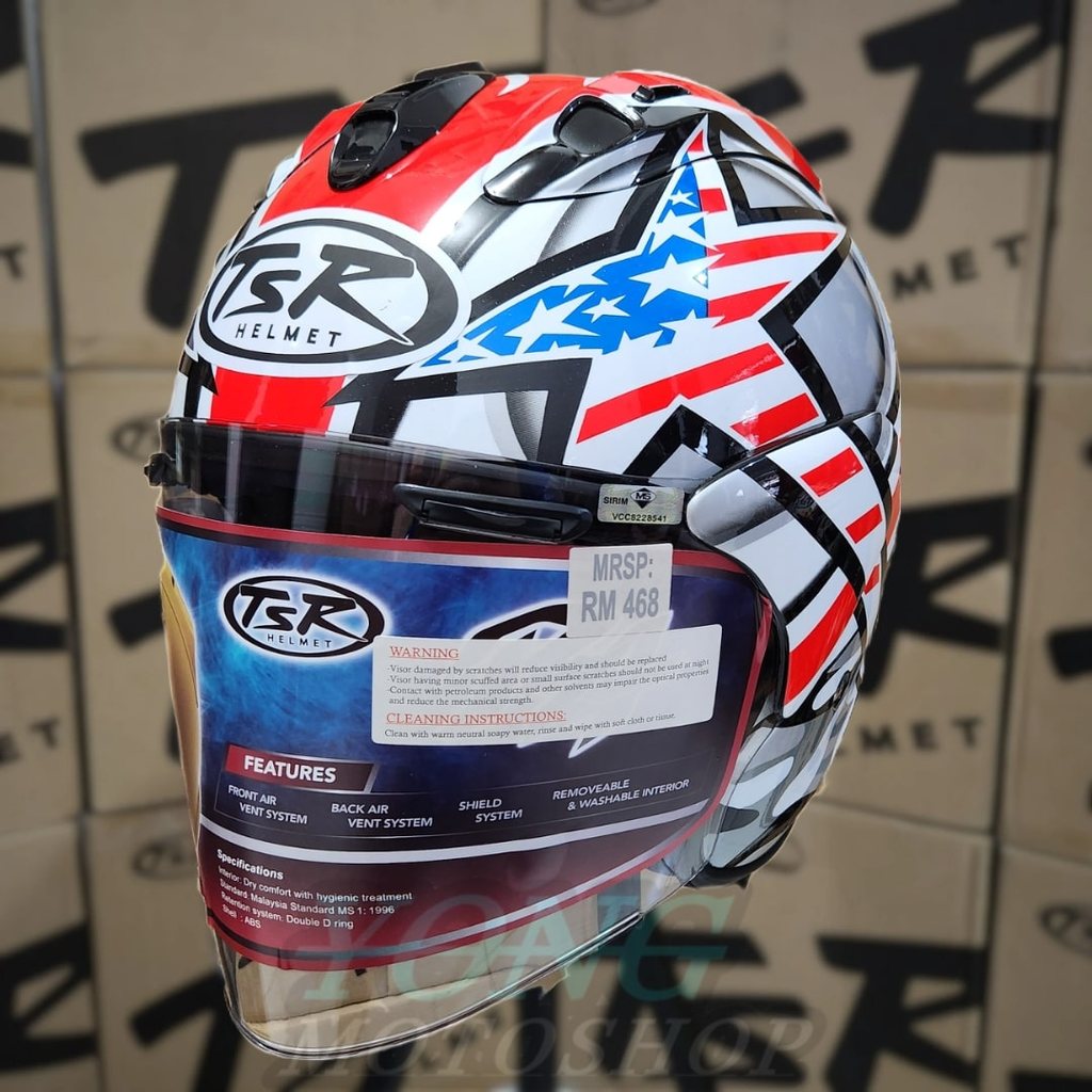 Helm TSR VZ RAM Hayden Laguna Seca Original Half Face TSR Helmet Ram5