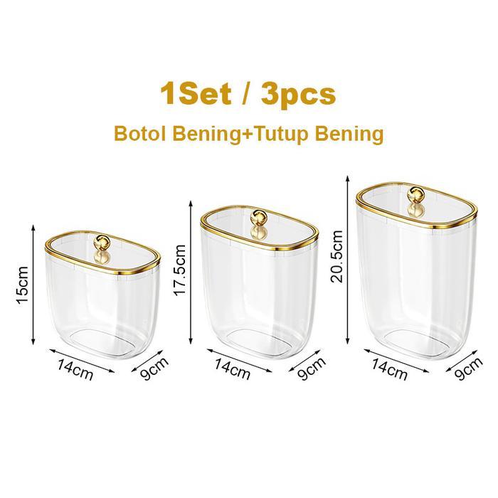 EGLUX Toples Bening Bulat Tutup bening / putih Kedap Udara - Tutup Bening