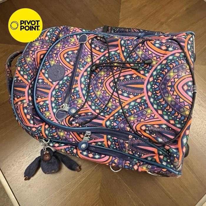 Kipling Sausalito Nylon Wheeled Rolling Carry On Luggage Koper Backpack School Sekolah Roda ORIGINAL