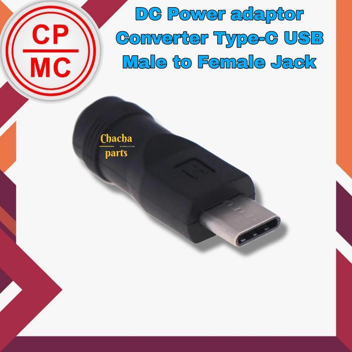 DC Power adaptor Converter Type-C USB Male to Female Jack