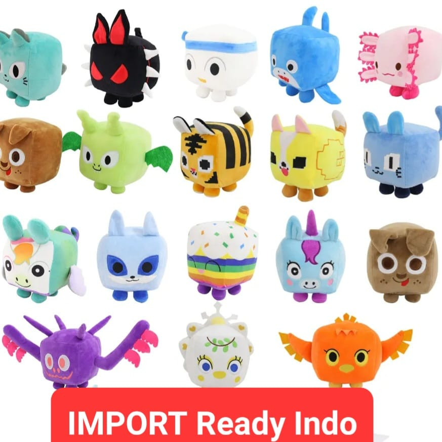 MURAH  boneka pet x import game stimulator plush axolotl anjing kucing unicorn