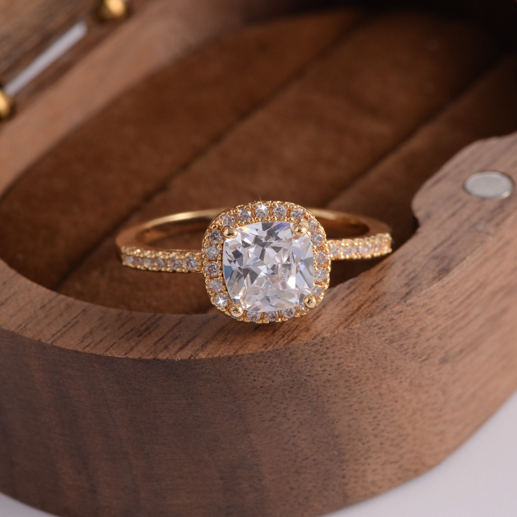 Cincin berlian perhiasan cincin berlian wanita bertabur mikro