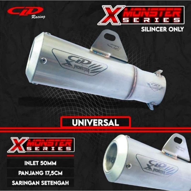 SILENCER KNALPOT RACING CLD X MONSTER INLET 50MM
