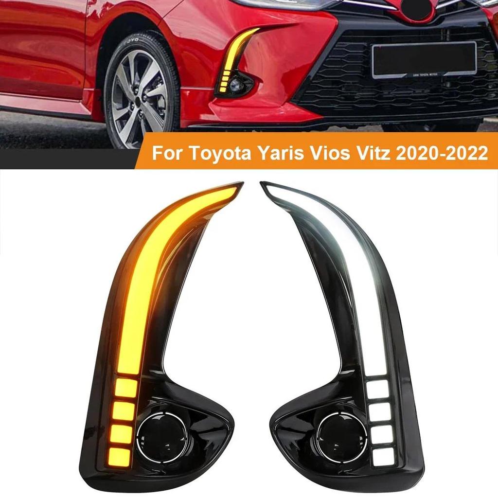 Lampu Kabut LED Untuk Toyota Yaris Vios 2020 2021 2022 DRL Lampu Siang Hari Lampu Sein Lampu Kabut A