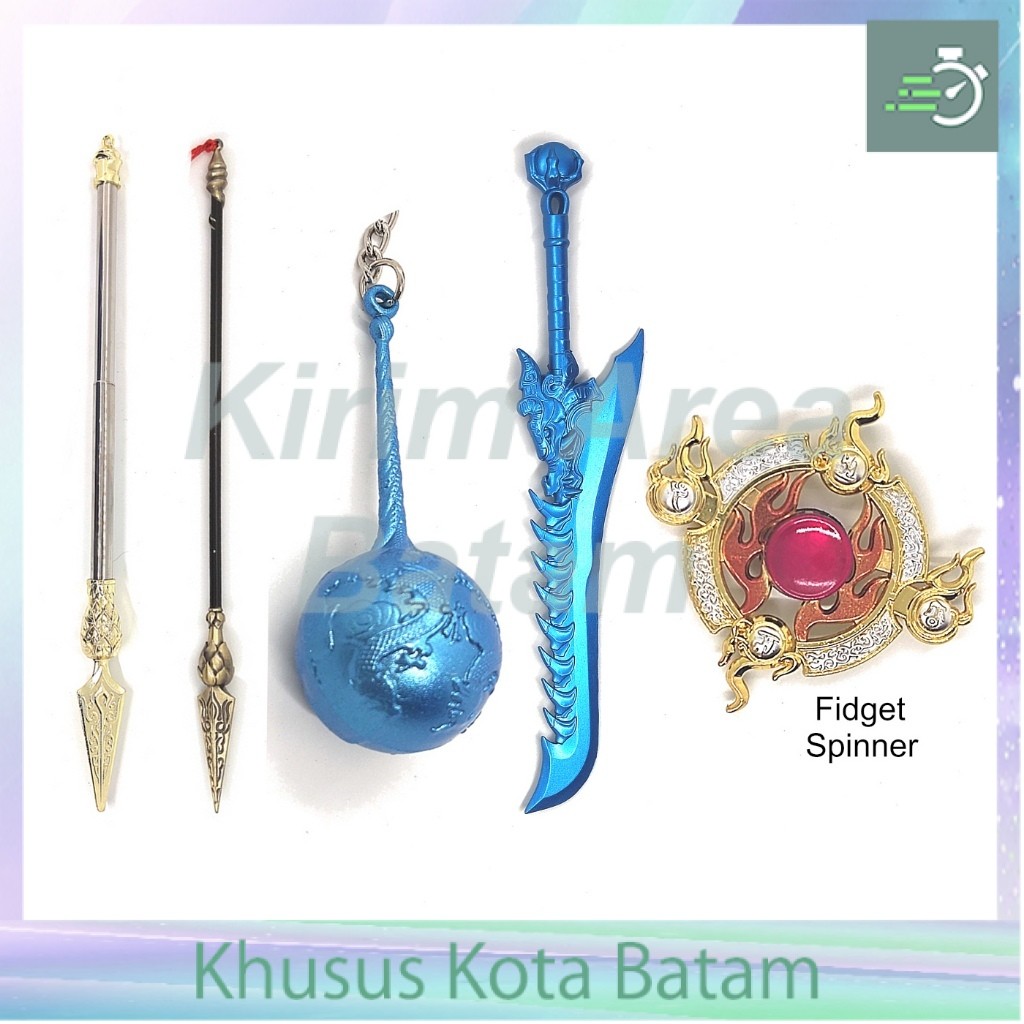 Pajangan 22 cm spear tombak ne zha nezha ao bing ao guang
