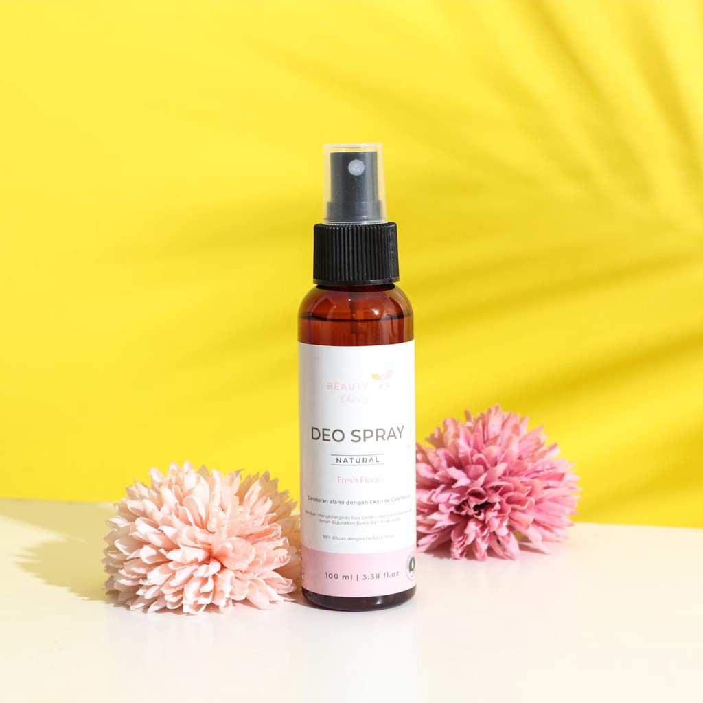Deodorant spray Beauty Choice  ampuh menghilangkan bau badan /99%herbal/natural deospray 100 ML
