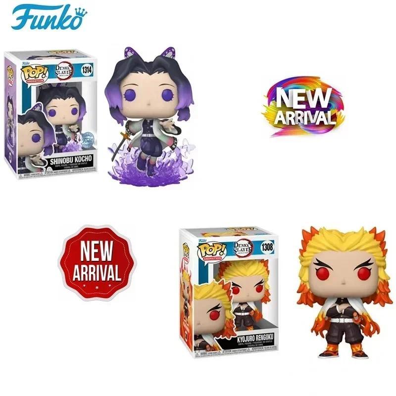 Funko Pop Animation Demon Slayer Shinobu Koo 1314# Kyojuro Rengoku 1308# Vinyl Figure Model Toys for