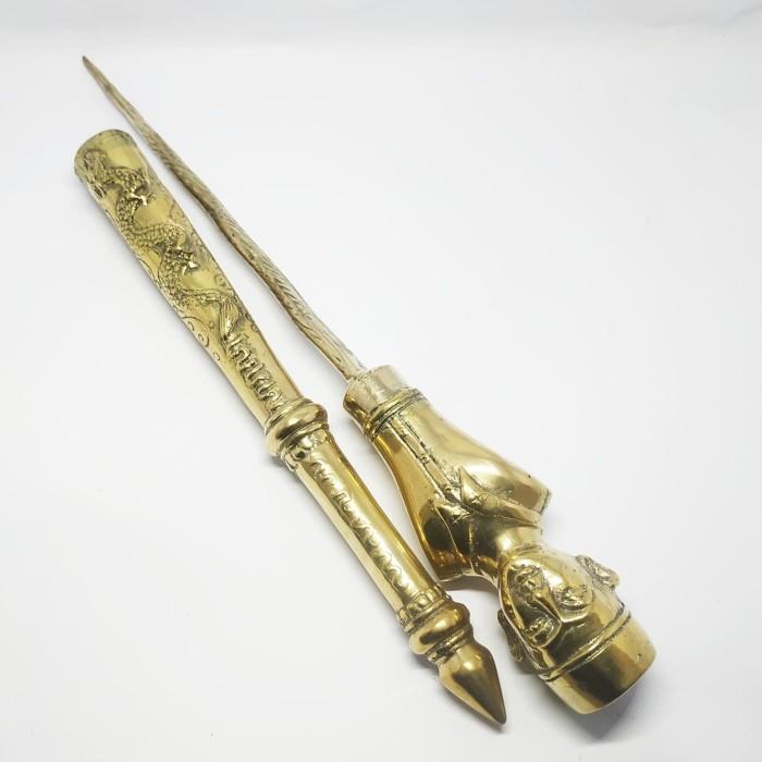 Tongkat Komando Sukarno Soekarno Kuningan Isi Pusaka Cacing Kanil Antik