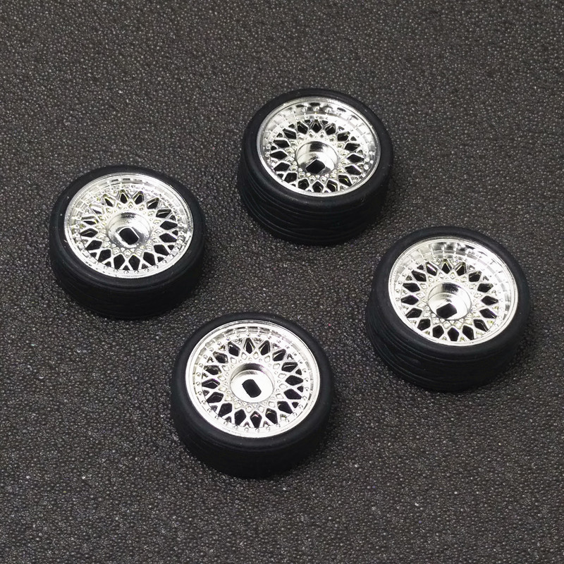 4PCs RC Car Wheel Hub Tires Set for MINI-D Z Q 1/28 AWD RWD Racing Remote Control Mosquito Car Drift