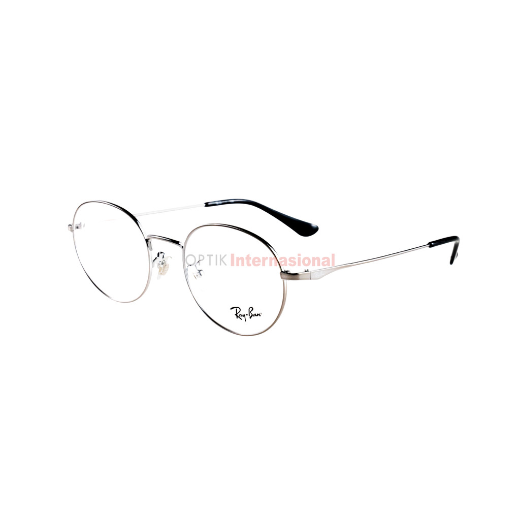 Kacamata RayBan RB6369D Shiny Gun Original frame Round Metal Unisex