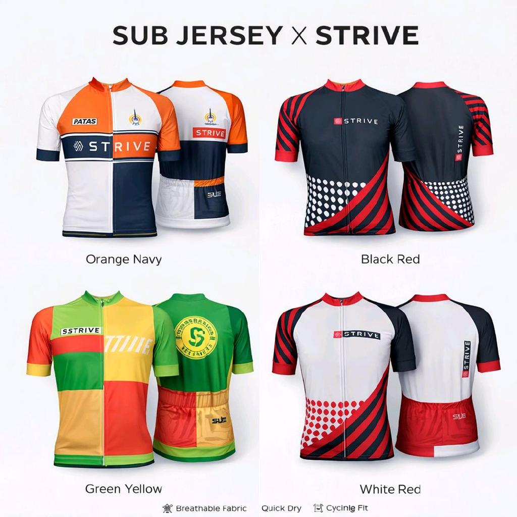 SUB JERSEY X STRIVE Jersey Sepeda Roadbike MTB Sport Cycling Lengan Pendek