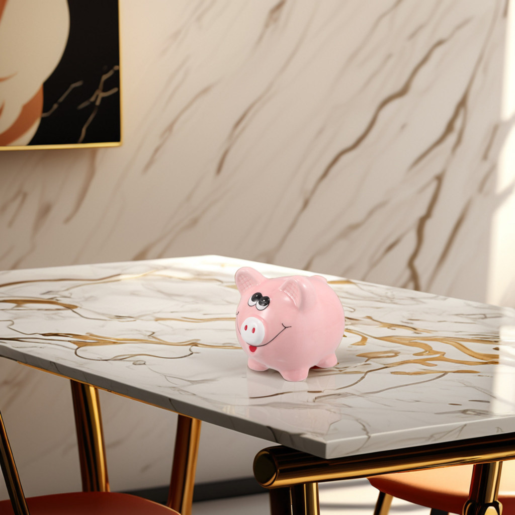 Ceramic Piggy Bank Stylish Pig Shaped Coin Bank for Boys Girls Money Saving Box Home Decor Piggy Jar
