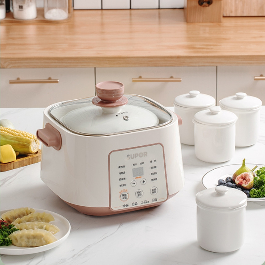 Household Fully Automatic Electric Stew Pot Ceramic Multifunctional Porridge and Soup Pot  stew pot 
