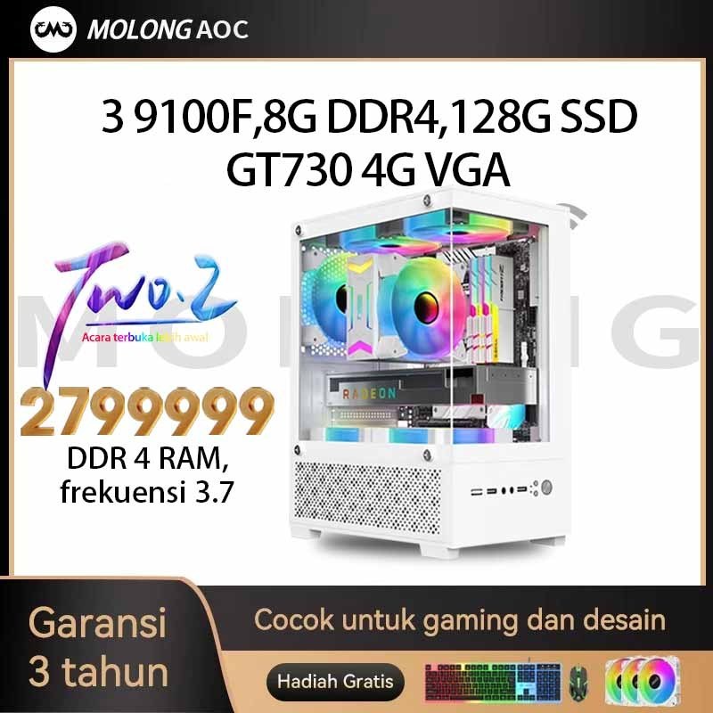 Intel CPU 9/13 generasi i5/i7 PC gaming full set 3/6Juta cocok untuk kantor/desain komputer desktop 