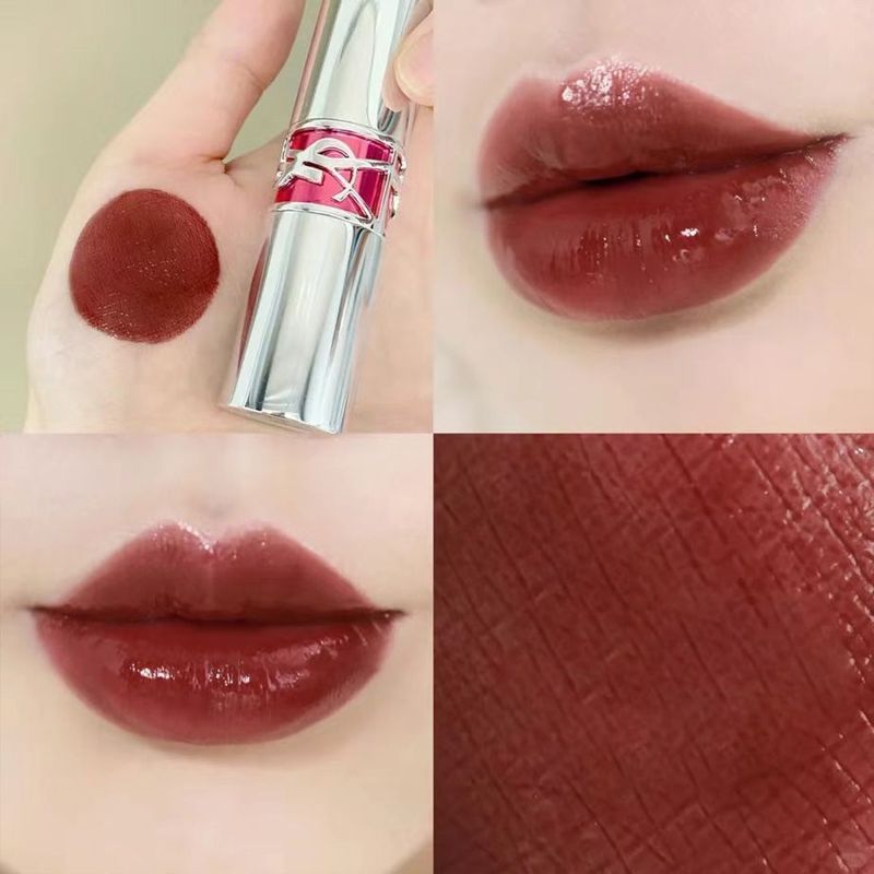 Lipstik Iced Brown Tea ini sangat cantik! Lipstik Pink Silver Round Tube yang baru ini melembapkan, 
