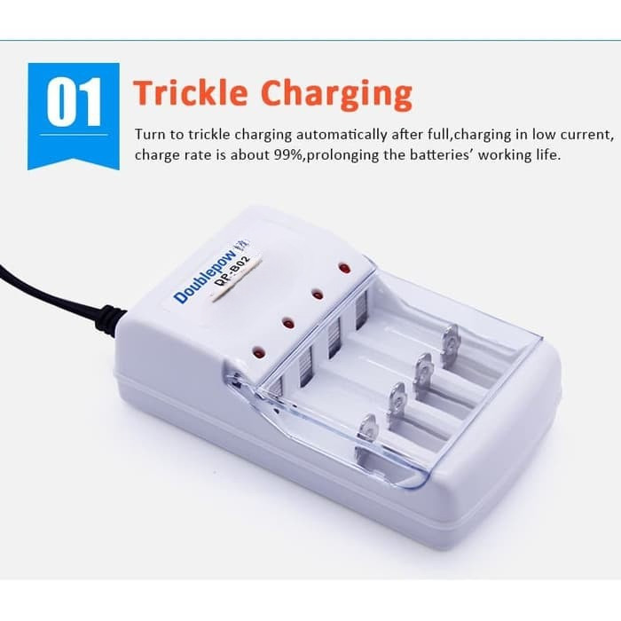 Alat Cas Charger Baterai Battery Batrai 4 slot AA AAA Listrik DP-B02