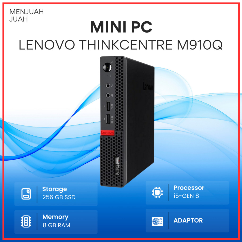 pc mini lenovo thinkcentre m910q/M710q i5 gen 7 ram 8gb ssd 256 gb murah berkualitas