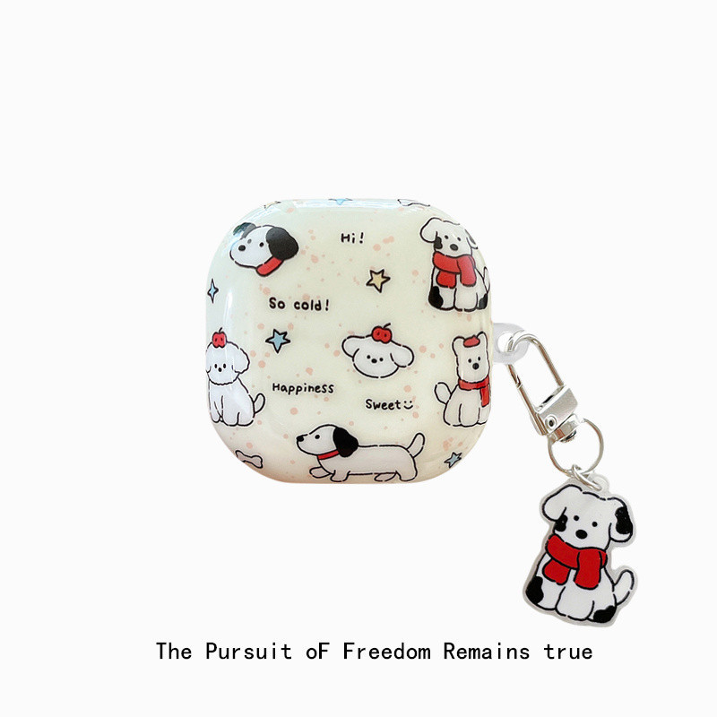 for Samsung Galaxy Buds Core / Buds FE Case Cute Puppy Pent Samsung Galaxy Buds 2 / Buds2 Pro Clear 