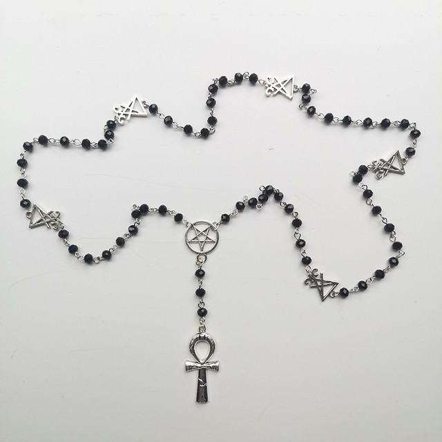 Baphomet Rosary/Mystery Rosary/Baphomet Rosary/Baphomet Rosary Necklace/Satan Goat Mendes Gift Altar