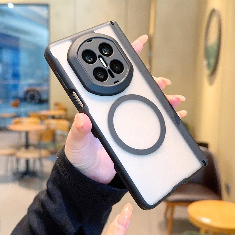 Untuk Huawei Mate X7 X6 X5 X3 Casing Kulit Perasaan Buram PC Bawaan Magnetik Engsel Ganda Perlindung
