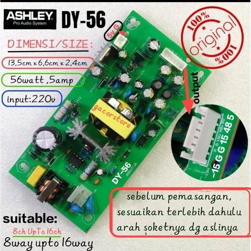 modul PSU power suplai supply mixer Ashley onyx 8 Hero king xman PSU mixer dy-56