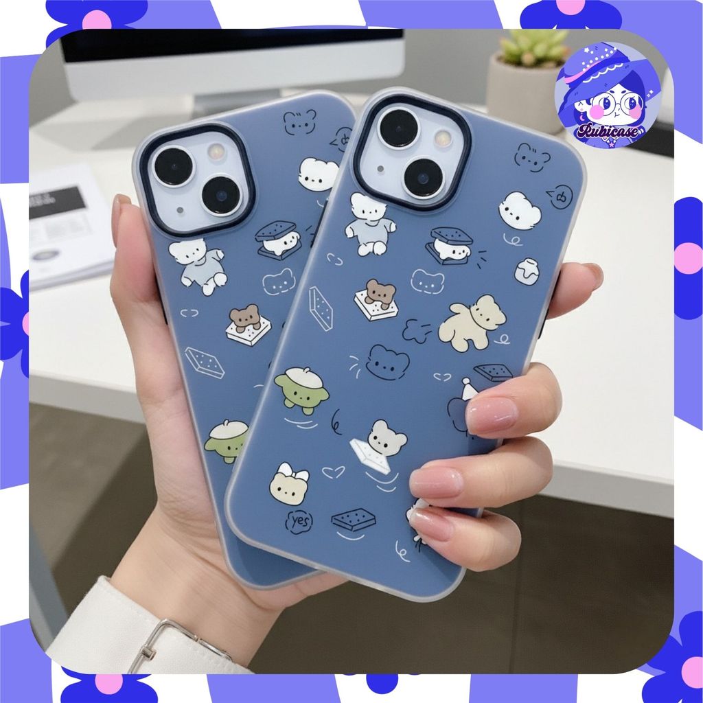 Bear Pattern Jelly Case Printing Oppo reno 11f 13f 14f 4f 6 7 4g (3)
