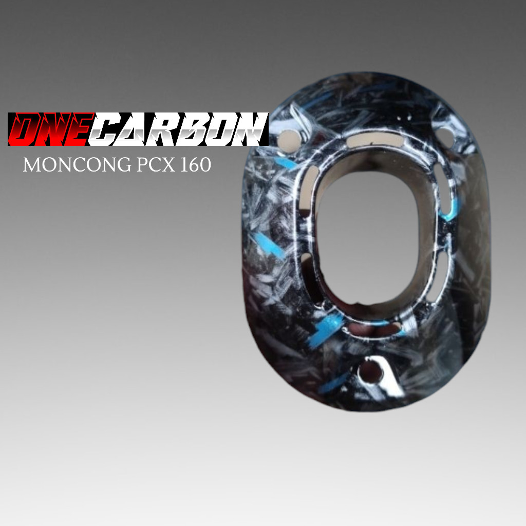 Forged Biru Moncong corong knalpot pcx 160 vario 160 ONECARBON VARIASI27