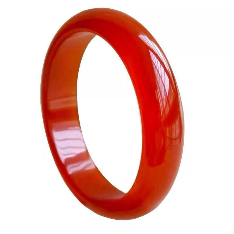 Gelang Batu Akik Merah Alami dari Brasil untuk Anak Perempuan Gelang Sempit Kalsedon Bening Gelang B