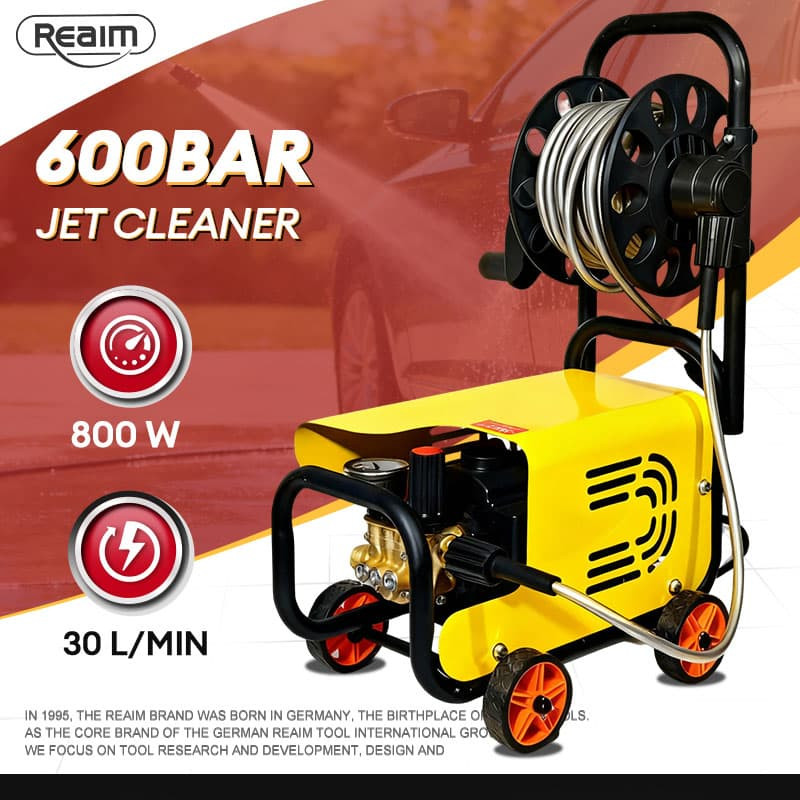Reaim jet cleaner listrik roda kuning selang atas Reaim Jet Cleaner 800W High Pressure Steam Jet Cle