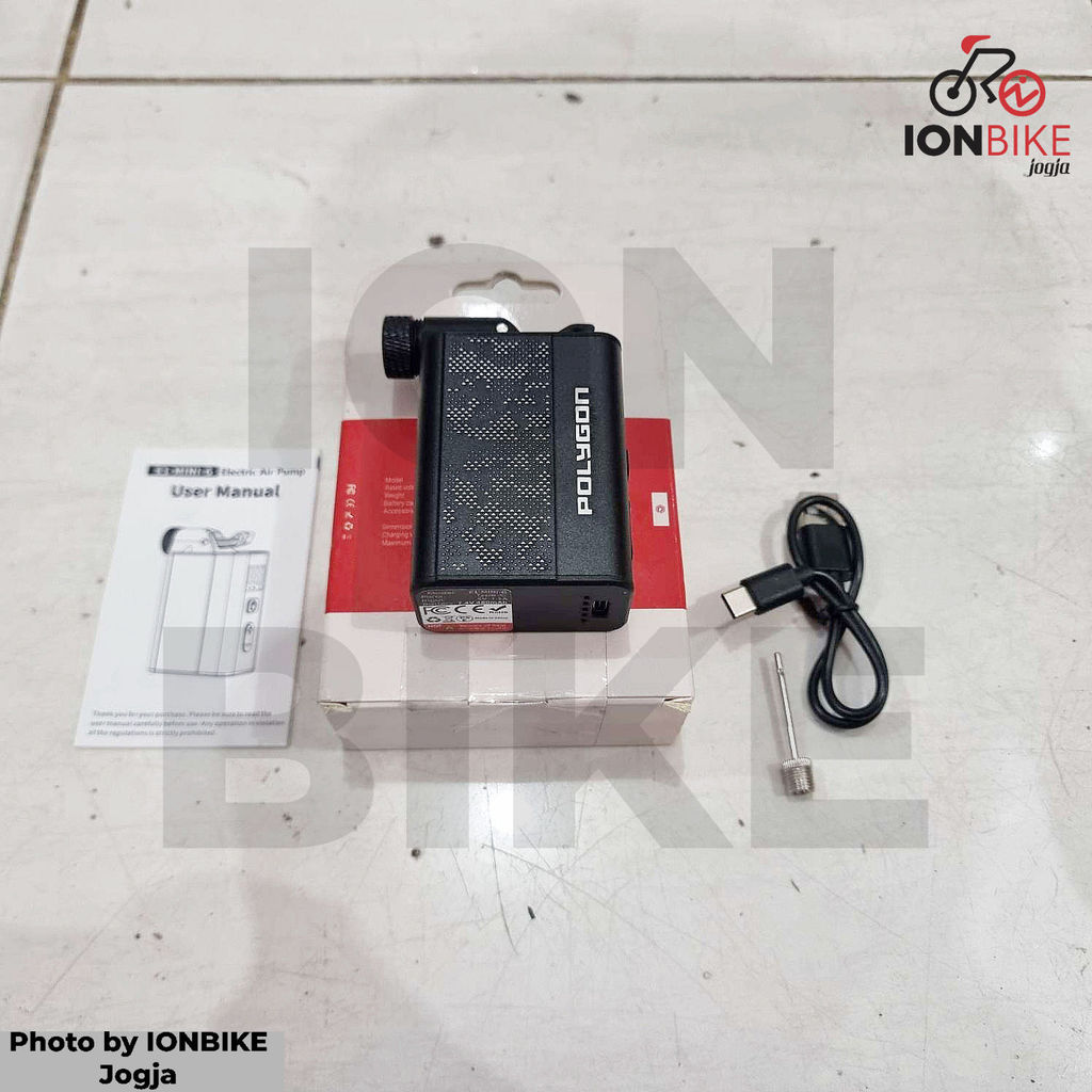 Pompa Polygon Mini ED Digital Kompresor Otomatis - Mini Pump MiniPump Inflator Electric Elektrik USB