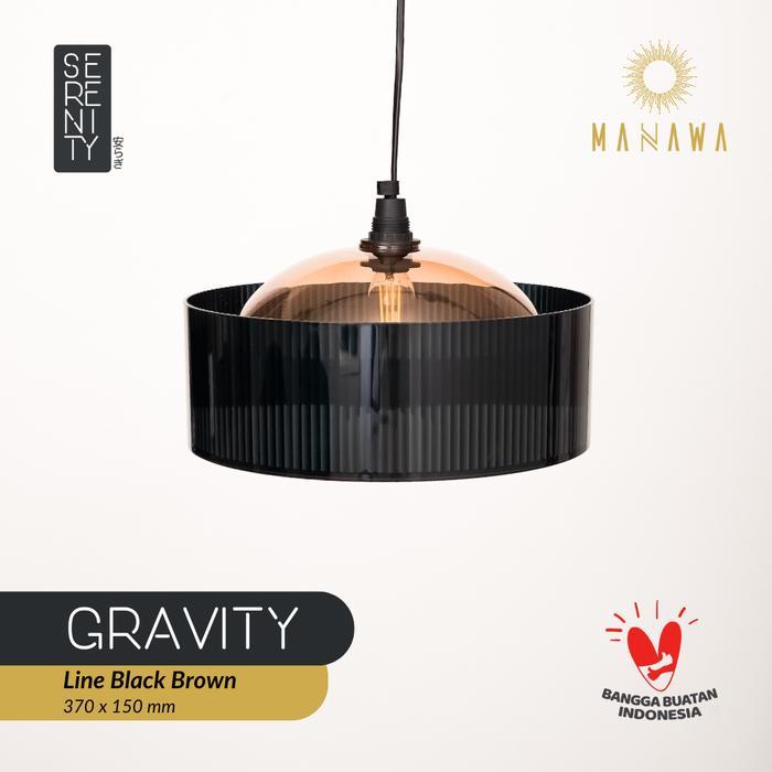 Lampu Gantung Manawa Gravity Line Black Brown