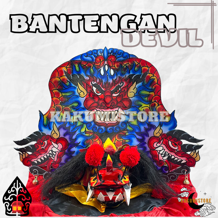 Barongan Devil Motif Naga Brongan Pentas Premium Barongan Caplokan Kayu