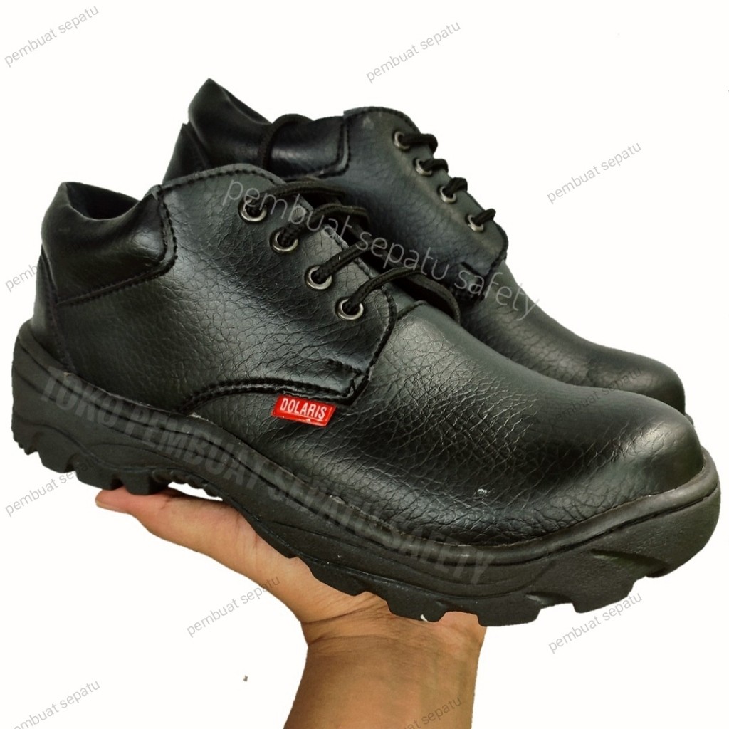 1G Sepatu Safety Kulit Sapi Asli  ujung besi terlaris Tahan Api las King SKN Sepatu Safety Pria sepa