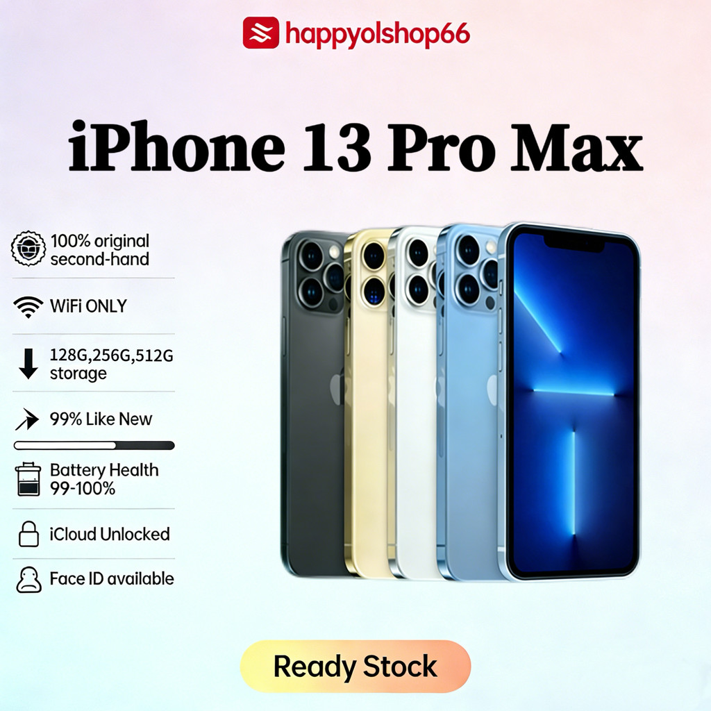 IPhone 13 PRO MAX WIFI ONLY 128GB 256GB 512GB Bekas Second Original Mulus Fullset