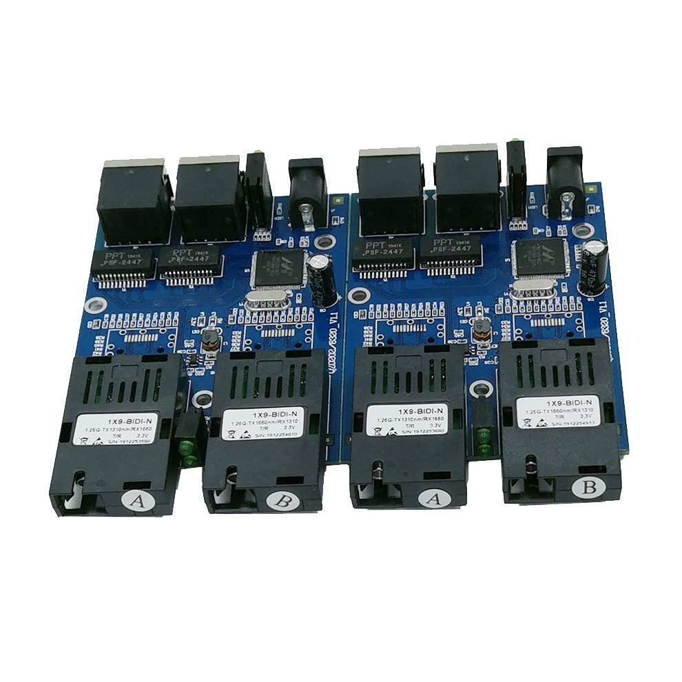 Gigabit Ethernet fiber switch 2 RJ45 UTP 2 SC fiber Gigabit Fiber Optical Media Converter 10/100/100