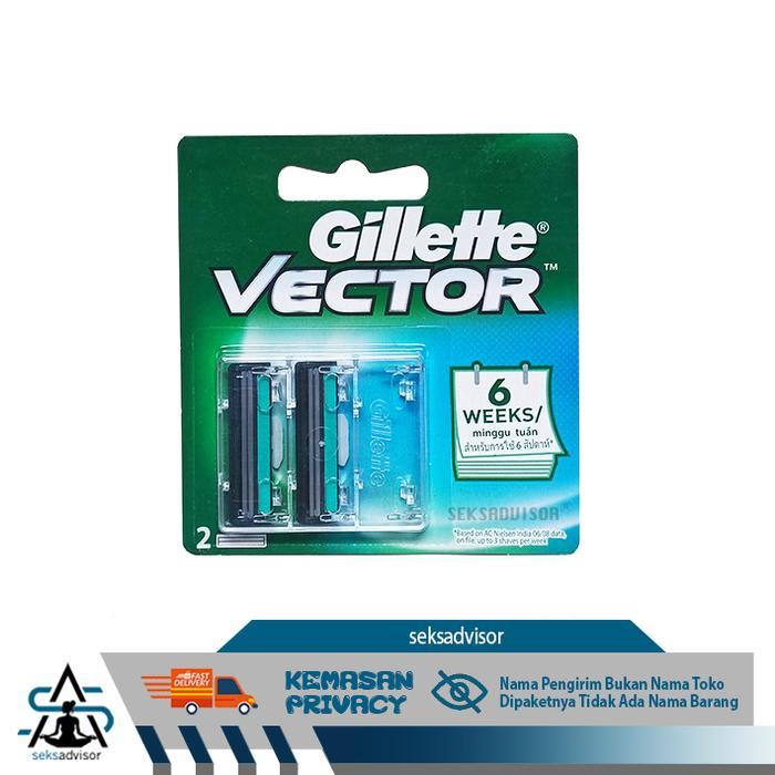 GILLETTE VECTOR REFILL PISAU CUKUR. Gilete Gillete Gilette - 2 pcs