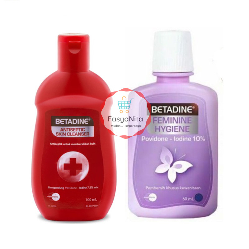 Betadine Antiseptic Skin Cleanser 100ml / Feminine Hygiene 60ml - Fasyanita Online Fresh Mart Denpas