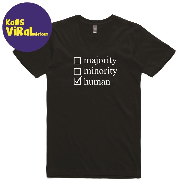 BAJU KAOS TRETAN MUSLIM COKI PARDEDE MAJORITY MINORITY  HUMAN T-SHIRT