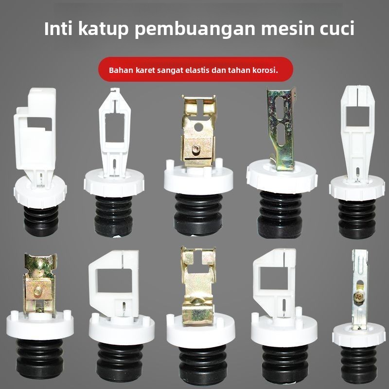 Inti katup pembuangan universal untuk mesin cuci otomatis sepenuhnya, sumbat air karet tebal, segel 