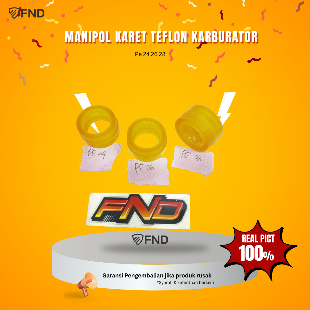 Manipol Karet Teflon Karburator Pe 24 26 28