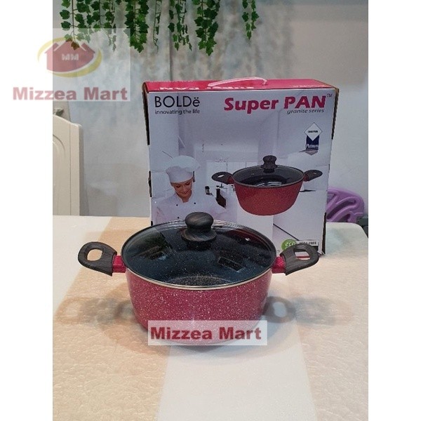 MizzeaMart Panci casserole Bolde blackpink 24 cm + tutup kaca